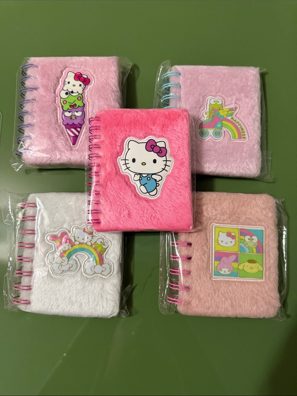 Hello Kitty Plush Mini Spiral Notebooks